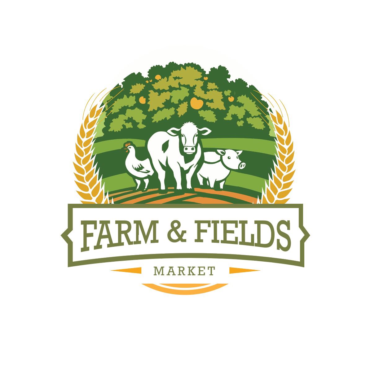 Farm and fields logo